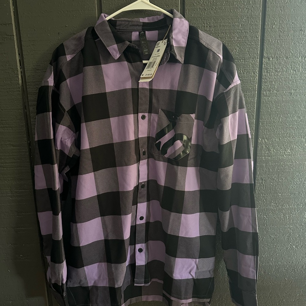 Adidas Purple and Black U 5.10 Flannel Shirt